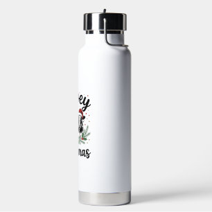 Mooey Weihnachten Kuh Vintage Gravur Shirt Design Trinkflasche