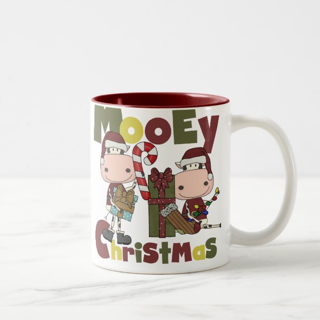 Mooey Weihnachten Zweifarbige Tasse (Rechts)