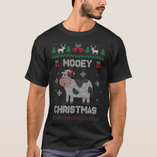 Mooey Weihnachtskühe Weihnachtsmann Ugguler Weihna T-Shirt