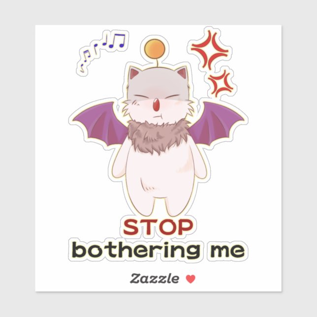 moogle from final fantasy aufkleber (Blatt)