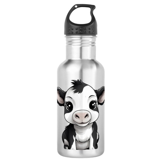 🚰 💧 "Moohydrat" Edelstahlwasserflasche 💧 Edelstahlflasche (Vorderseite)