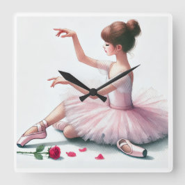 mooie klok voor op een meisjeskamer quadratische wanduhr