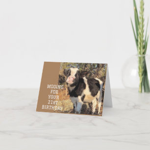MOOING WISHES AUF IHREM **21. GEBURTSTAG** KARTE