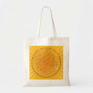 Moola Mantra / Blume des Lebens / gelb radial BG Tragetasche