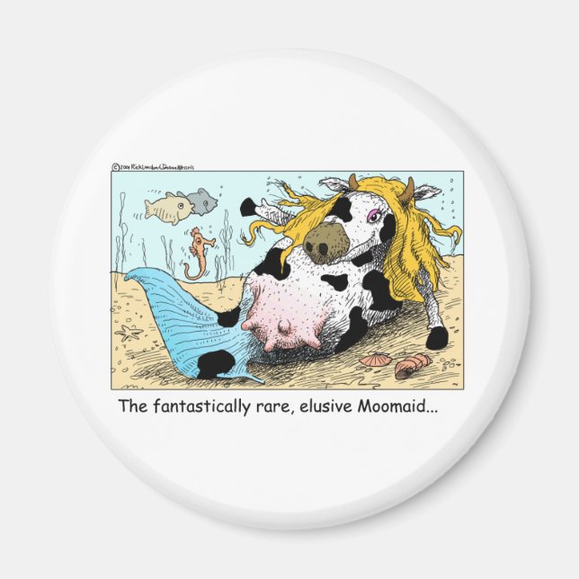 Moomaid Funny Cow Cartoon Gift T-Shirts Sammlerstü Magnet (Vorne)