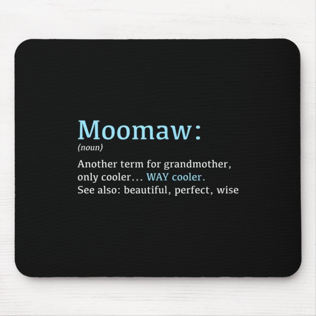 Moomaw_ Lustige Definition Substantiv - Ein andere Mousepad (Vorne)