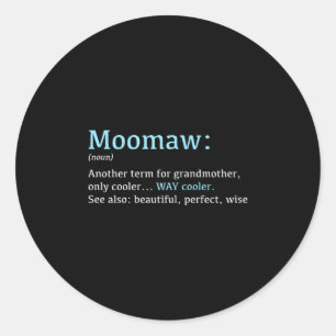 Moomaw_ Lustige Definition Substantiv - Ein andere Runder Aufkleber