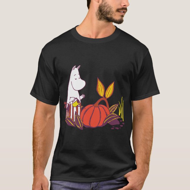Moomin Blaue Textkaskade T-Shirt (Vorderseite)