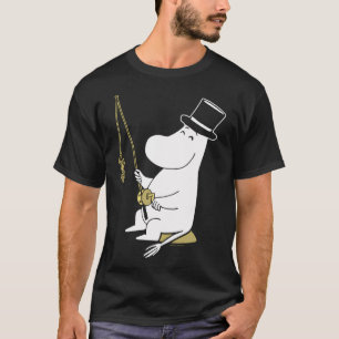 Moomin Moominpappa Fischen Sand Umriss T-Shirt