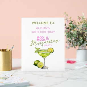 MooMoos- und Margaritas-Geburtstags-Willkommenssch Acrylschild