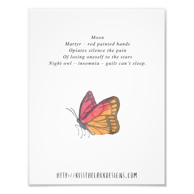 Moon - 8.5 x 11 Gedichte druckbar Fotodruck (Vorne)