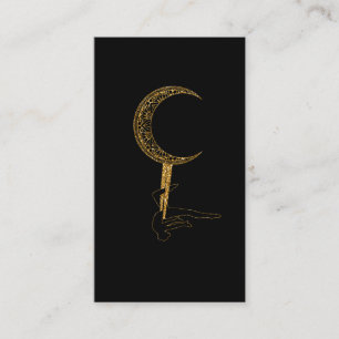 Moon Aerial Hoop Artist Circus Yoga Aerialist Visitenkarte