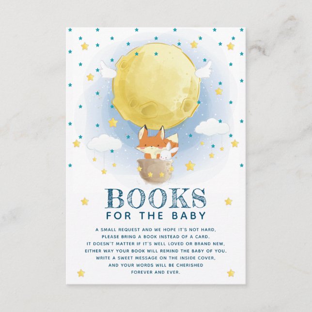 Moon Air Ballon Bücher für das Baby Begleitkarte (Vorderseite)