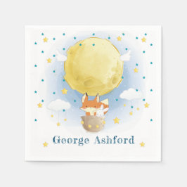 Moon Air Ballon Personalisiert Serviette