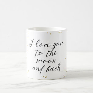 Moon and Back Gold Confetti Kaffeetasse