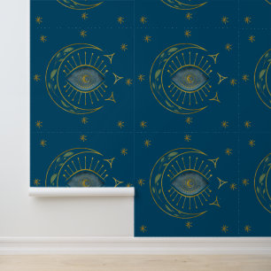 Moon and Evil Eye Tapete