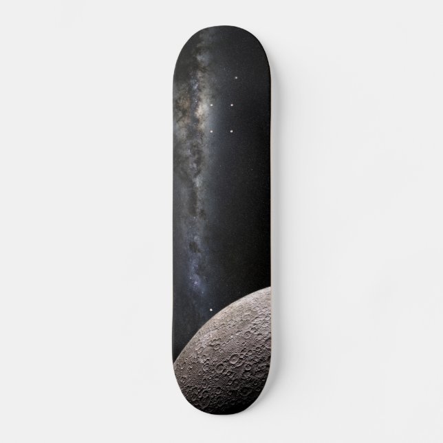 Moon and Galaxy Skateboard (Vorderseite)