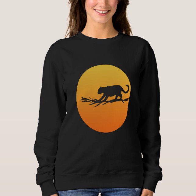 Moon and Jaguar Animal Keeper or Tourist Guide Sweatshirt (Vorderseite)