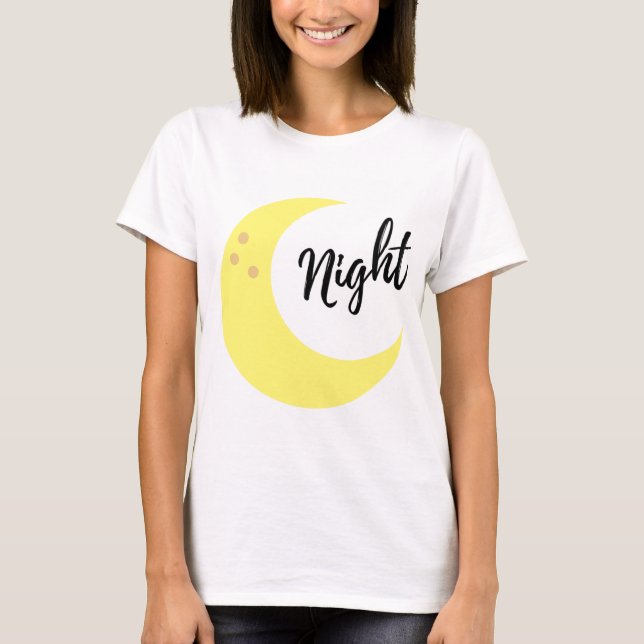 Moon and night wish Design T - Shirt (Vorderseite)