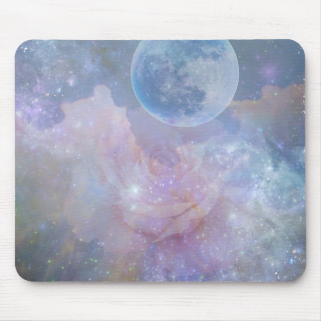 Moon and Rose Mouse Pad Mousepad (Vorne)