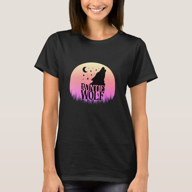 Moon and Stars Auntie Wolf T-Shirt (Vorderseite)