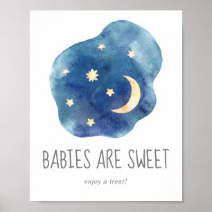 Moon and Stars Babies sind süß Genießen Sie eine L Poster