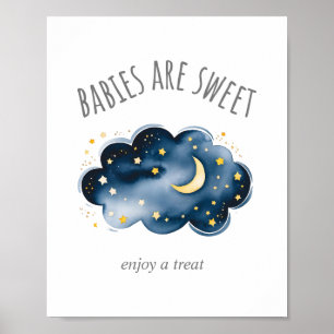Moon and Stars Babies sind süß Genießen Sie eine L Poster