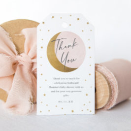 Moon and stars Baby Dusche Danke Geschenkanhänger