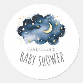 Moon and Stars Baby Dusche Umschlag Aufkleber
