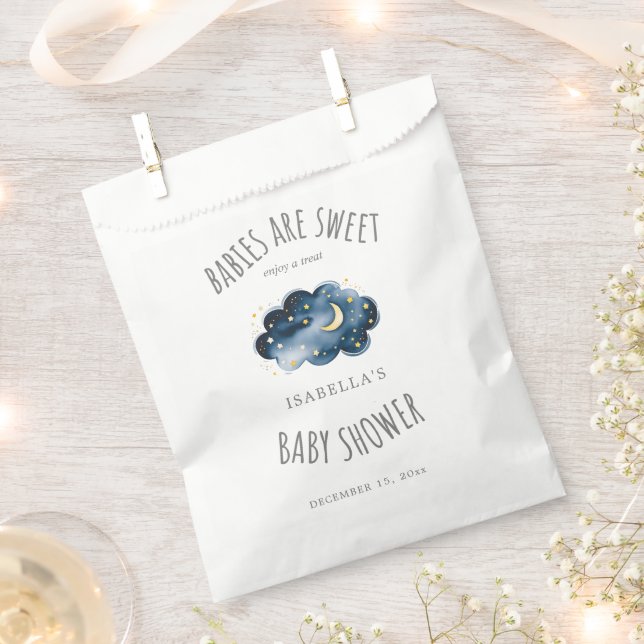 Moon and Stars Baby Showtasche Geschenktütchen (Ausgeschnitten)