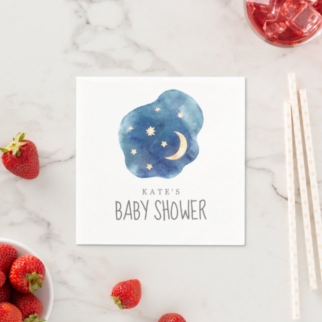 Moon and Stars Babydusche Napkins Serviette (Beispiel)