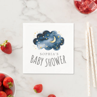 Moon and Stars Babydusche Napkins Serviette