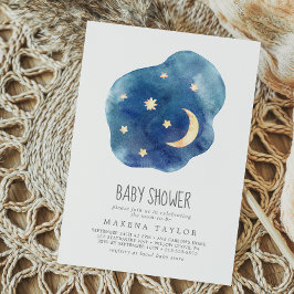 Moon and Stars Boy Baby Shower Einladung