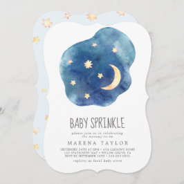 Moon and Stars Boy Baby Sprinkle Einladung