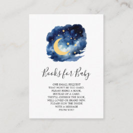 Moon and Stars Boy Books for Baby Card Begleitkarte