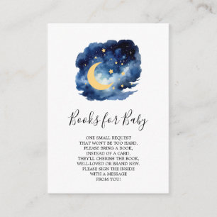 Moon and Stars Boy Books for Baby Card Begleitkarte