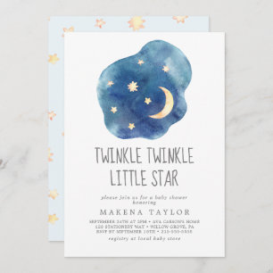 Moon and Stars Boy Twinkle Twinkle Little Star Einladung