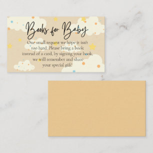 Moon and Stars Cream Books für Baby Begleitkarte