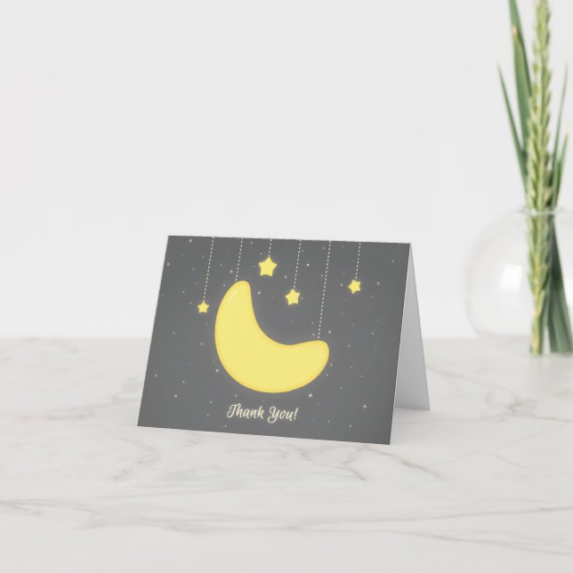 Moon and Stars Danke Karte (Vorderseite)
