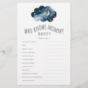 Moon and Stars, die Mommy Best Trivia Game kennen Flyer