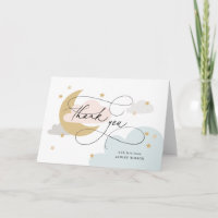 Moon and Stars farbenfrohe Script Baby Dusche