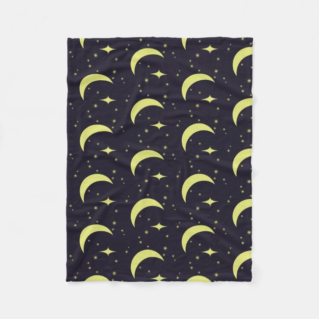 Moon and Stars Fleece Blanket (Vorderseite)