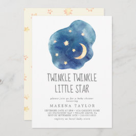 Moon and Stars Gender Neutral Twinkle Twinkle Einladung