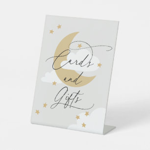 Moon and Stars Karten und Geschenke signieren neut Sockelschild