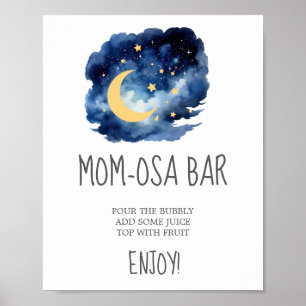 Moon and Stars Mama-osa Bar Sign Poster