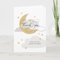 Moon and Stars Matte Grays Script Baby Shower als