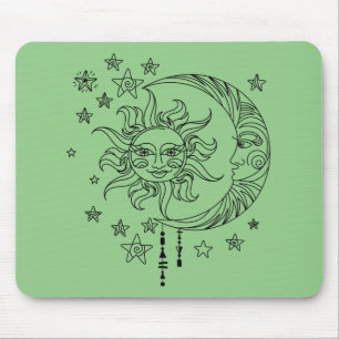 Moon and Stars mousemat Mousepad