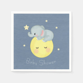 Moon and Stars Niedlich Elephant Baby Boy Dusche Serviette