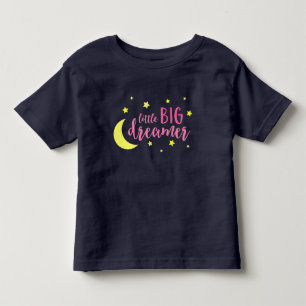 Moon and Stars Pink Little Big Dreamer Kleinkind T-shirt