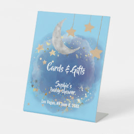 Moon And Stars Royal Blue Gold Cards & Gifts Sockelschild